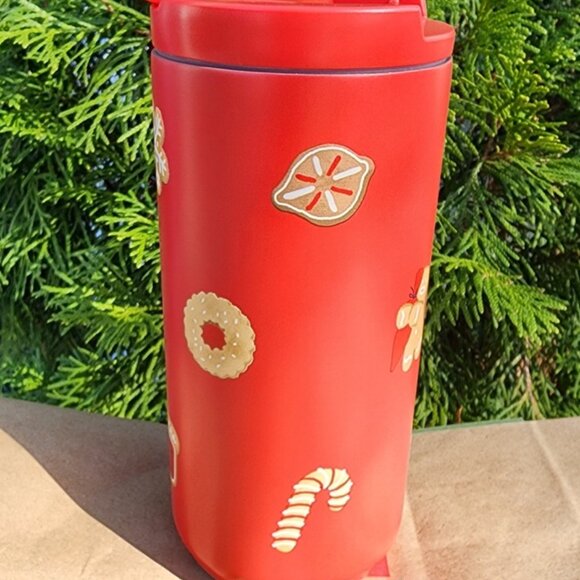 NEW 2025 STARBUCKS Holiday Red Gingerbread Cookie Tumbler (12oz) - Picture 2 of 5